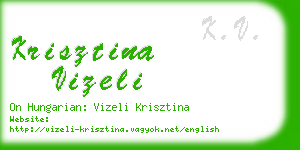 krisztina vizeli business card